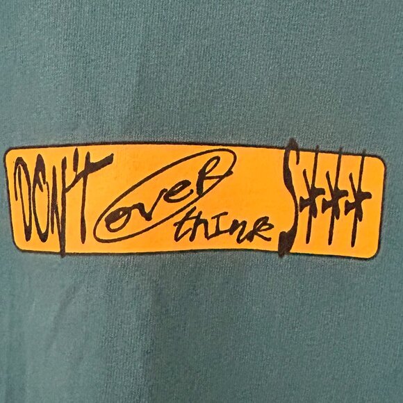 Blue Don't Over Think S*** T-Shirt Mens S - Picture 2 of 5